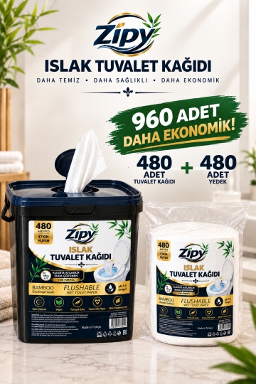 Zipy Islak tuvalet kağıdı 960 adetli