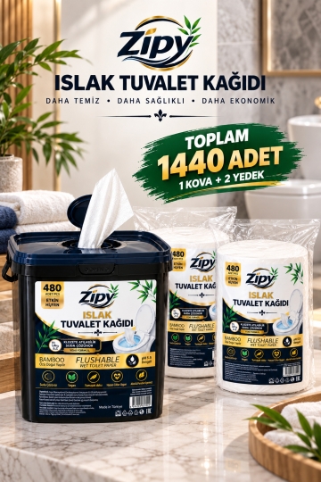 Zipy Islak tuvalet kağıdı 1440 adetli